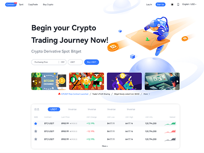 web-Blockchain website design illustration ui