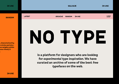 No Type art direction branding colour design graphic graphic design typography ui ux web website