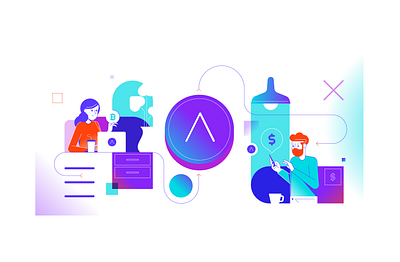 bank characters people retro style styletest vector website