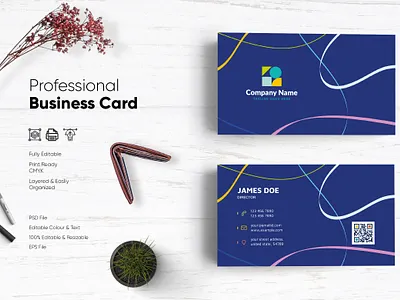 Modern Visiting Card Design-86 design flat design modern design professional business card professional design visiting card visiting card design visitingcard