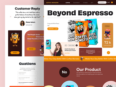 UI UX for Coffee Brand ✦ Coffee Brand Website Design branding coffee brand coffee landing page coffee ui ux coffee website design ecommercedesign espresso website figma design figma template landing page design modern website design ui design uiux design website design