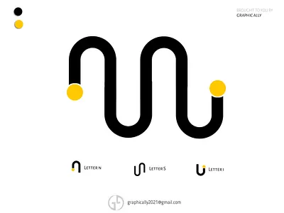 NSI Ambigram Logo design icon illustration logo wordlogo