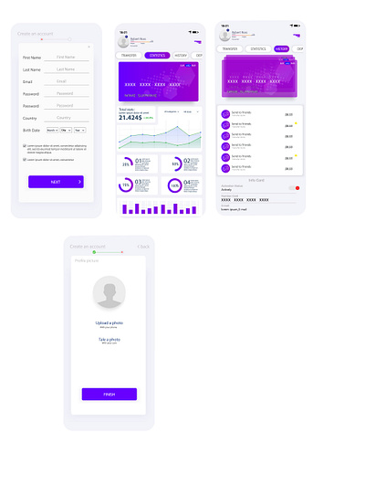 Banking App app design illustration ui ui design ux ux design vector