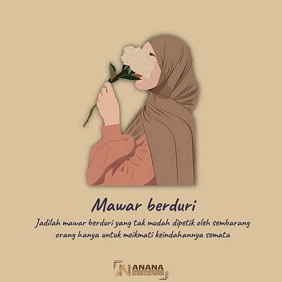 Woman Muslim Illustration by Anana design illustration illustrator muslimah vector woman woman illustration