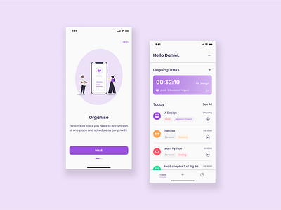 Task Manager app aesthetics app app ui app ux design illustrations login screen minimal mobile onboarding screen task management app task manager task manager app task manager app ui task manager app ux ui