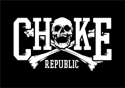 Choke Republic - Crossed Bones bjj branding brazilian jiu jitsu design illustration jiu jitsu jiu jitsu vector