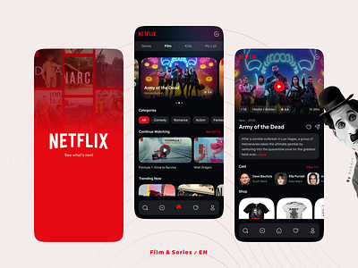 🎬 NETFLIX UI APP app design figma iconly netflix ui