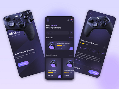 Mobile App-Xbox Wireless Controller app app design console controller design game app game console game shop game store game tools games gaming interface ios mobile app shop ui ux xbox xbox one