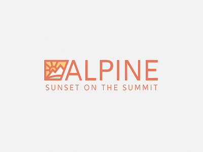 Alpine restaurant alpine badge branding colorado hospitality icon landscape logo logo logo design lounge mountain mountains peak pen and mug restaurant restaurant logo summit sun sunset weekly logo challenge