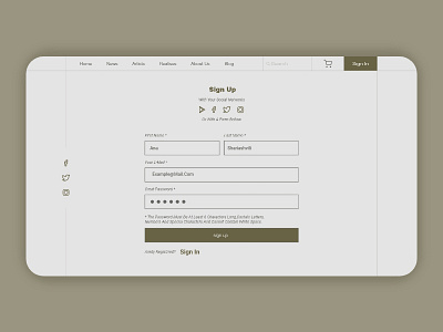 Sign Up UI/UX branding design figma label logo designer minimal sign up ui ux xd