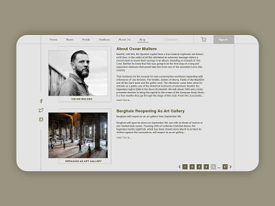 BLOG PAGE blog brand design figma minimal page ui ux xd