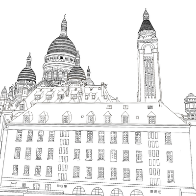 Illustration - Montmartre artdirection creation design directionartistique graphic design illustration illustrator montmartre sacrecoeur