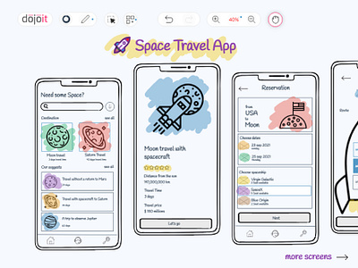 Space Traveling app Wireframe Design app app designer astronaut galaxy mercury mobileappdesign planet rocket saturn space spaceinformation spaceship spacestation spacesystem stars travel app travel app design universe venus