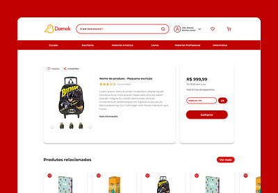 Domek e-commerce - Product Page design layout site ui ux web