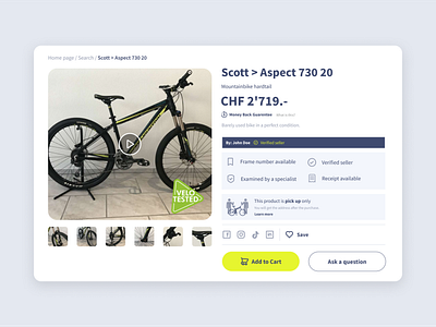 Product page design bike bike design ivona petrovic product product design product page product placement web design website