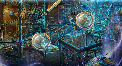 Hidden Object Games Design 2d 3d art design environment games illustration ui
