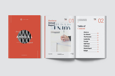 Annual Report Document Template annual annual report branding business catalog clean design graphic design illustration indesign logo magazine motion graphics print printable report template