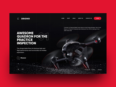 Drone Shop Web Hero Design branding design furniture app illustration landing page shop website shopping web ui web web design