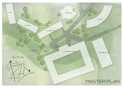 MASTER PLAN VISUALIZATION architecture cafeteria design landscape masterplan photoshop presentation restaurant rural ui university urban visualization