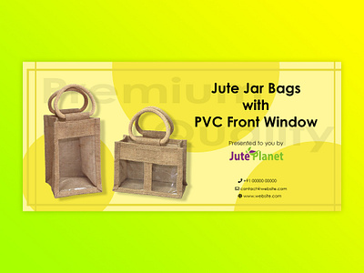 Banner for Jute Jar Bags adobe photoshop adobe photoshop cs6 bag bags banner banner design cs6 jar jar bag jar bags jute jute jar jute jar bag jute jar bags photoshop