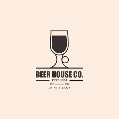 BEER HOUSE clean design flat graphic design illustration logo logo deisgn minimal