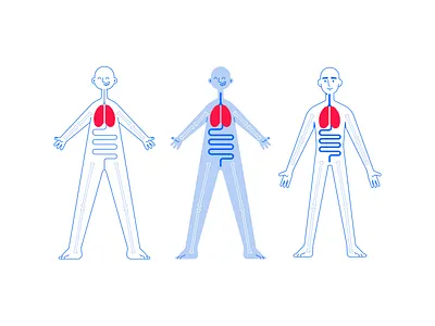 Xray branding character design flat illustration vector