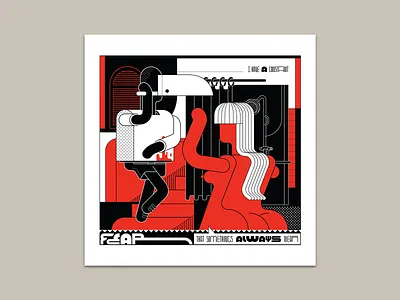 Something's Always Near alfred hitchcock artwork burak beceren character design fear fear of the dark graphic design illustration iron maiden movies psycho vector