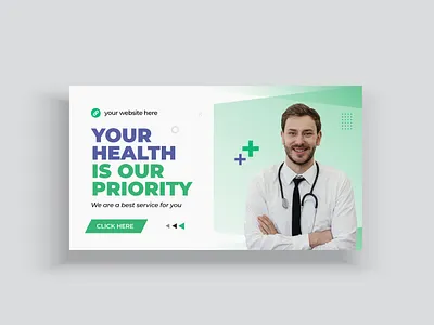 Medical Healthcare Web Banner Template & Video Thumbnail healthcare