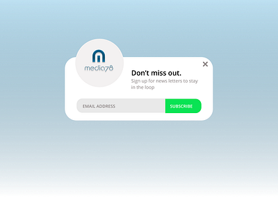 Pop-Up/Overlay 017 dailyui design newsletter popup ui