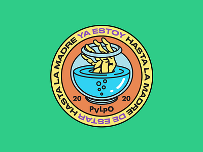 Hasta la madre 2020 ahogar cuarentena design digital hand hasta la madre illustration illustrator logo pecera vector