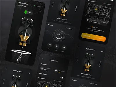 Smart car management 3d app app design battery charge clean concept daily ui energy figma graphic design interface minimal mobile mobile ui smart car management smartcar tesla ui ux