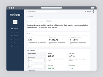 SpringTo Product Design analytics apple design clean design crm dashboard data visualization design etsy design intuitive design modern and simple design modern design over time saas saas tools simple design stripe design ux design uxui design