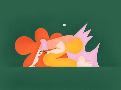 Hiding art composition design flat illustration illustrator logo texture vector