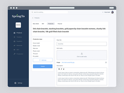 SpringTo Product Design analytics apple design clean design crm dashboard data visualization design intuitive design modern and simple design modern design over time product design saas saas tools simple design stripe design ux design uxui design