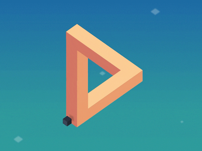 Penrose Triangle in Webflow 3d animation interaction isometric madeinwebflow monument valley nocode ui web design webflow