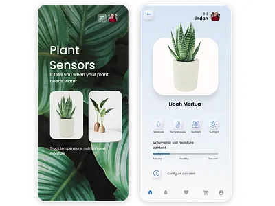 Plant Sensors Application branding graphic design green mobile mobiledesign plant ui uidaily uidesign uiux ux uxdesign website websitedesign