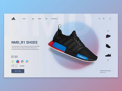 Adidas shop adidas adidas nmd r1 adidas shop first shot sneakers ui web page