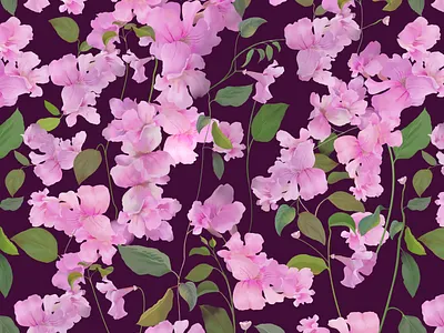 campanillas rosas estampado flores rosa