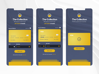Digital Magazine Card Checkout #DailyUI 002 credit card dailyui payment premium content subscription ui ux