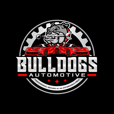 Automotive Logo automotive logo batch logo bulldog logo bulldos logo car logo dog logo garage logo graphic designer logo logo designer motor logo speed logo vector logo vintage logo