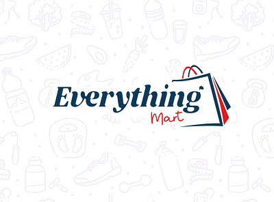 One Stop Shopping Chain Logo - EverythingMart branding logo typography