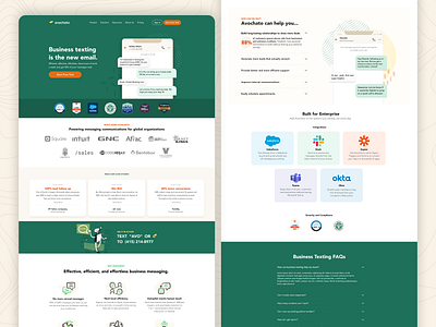 Avochato's New Homepage app chat communication crm design homepage landing page messaging website
