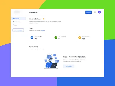 Workflow Integration Dashboard - Empty State ai app automation dashboard design dribbble 2021 dribbble best shot empty state illustration integration machine learning ui ux web web app web ui workflow workflow automation