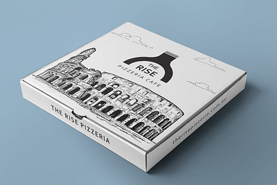 Pizza Box Design 2.3 box design branding food packaging graphic design packaging pizza box the rise the rise pizzaria cafe