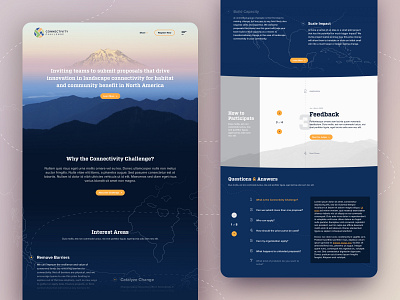 Connectivity Challenge - Web Design catalyst climate change connect desktop habitat nature ui ux web website