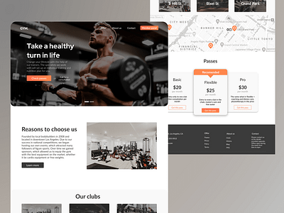 Gym Web Landing Page branding design fitnessclub gym interface landing landingpage minimalist ui ux web webpage www