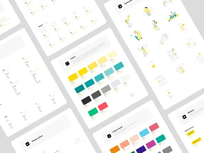 Design System developed for the Nomad Bank design system dsm interface tokens ui yellow