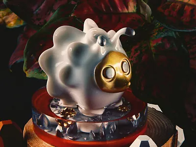 Flower hedgehog character monster yumekon