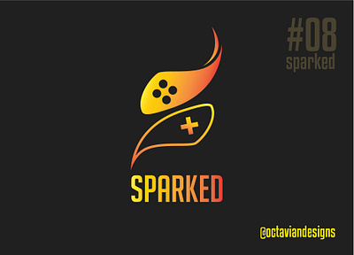 #ThirtyLogos #08 | Sparked branding design flame gaming graphic design logo logo challenge logo design practice sparked thirtylogos vector video games