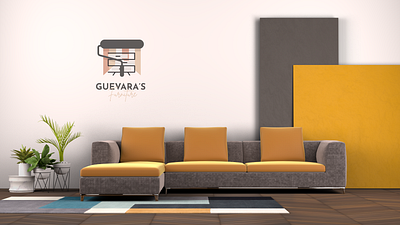 Gueveras Furniture apollostudio branding design illustration line art line logo logo minimalist logo ui vector